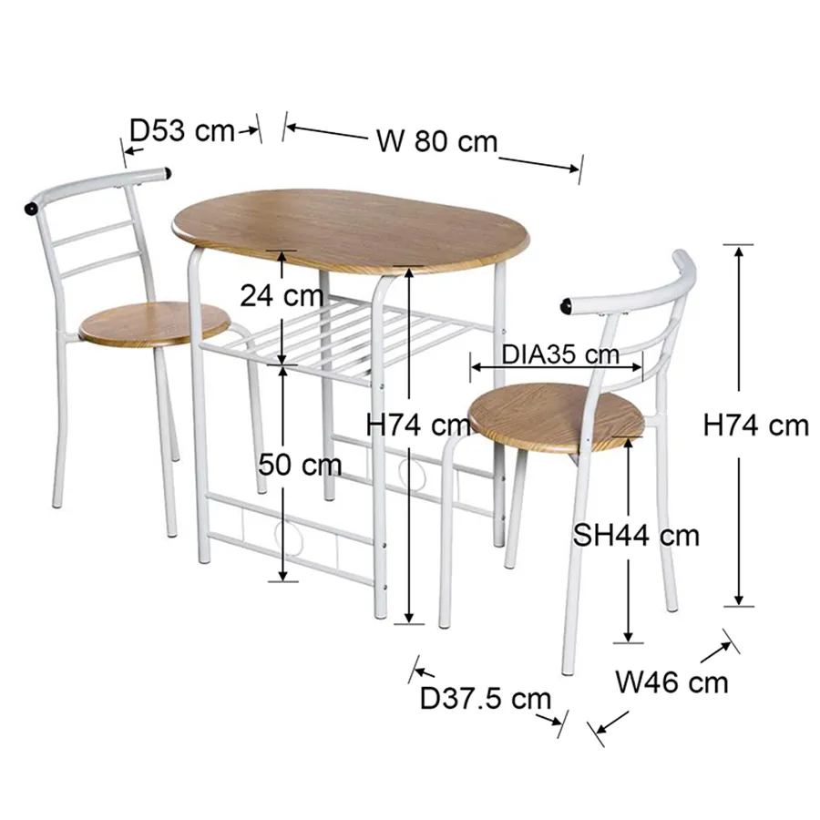 Alfresco 2 Seater Dining Set
