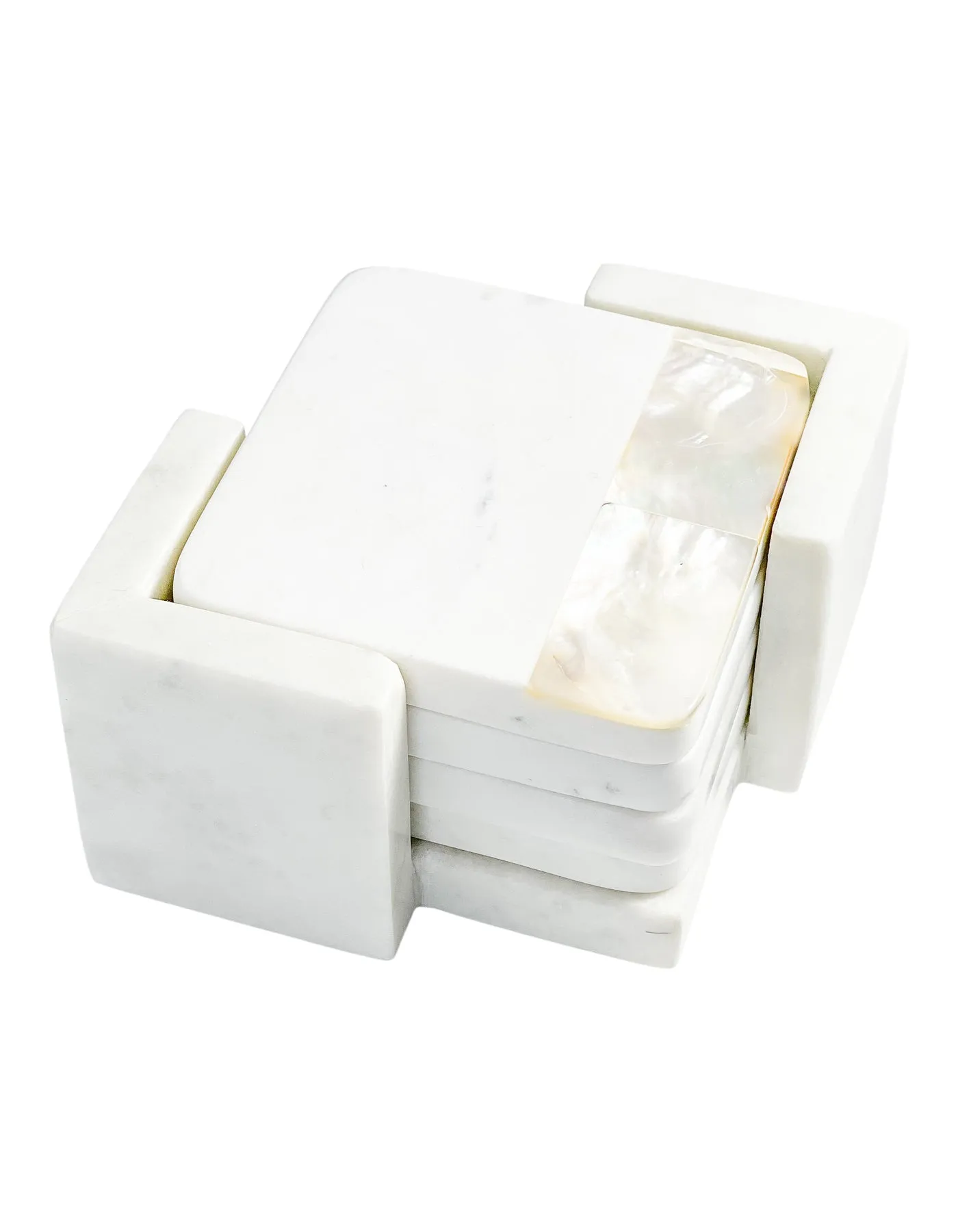 Anaya Home Mother of Pearl Coaster Set