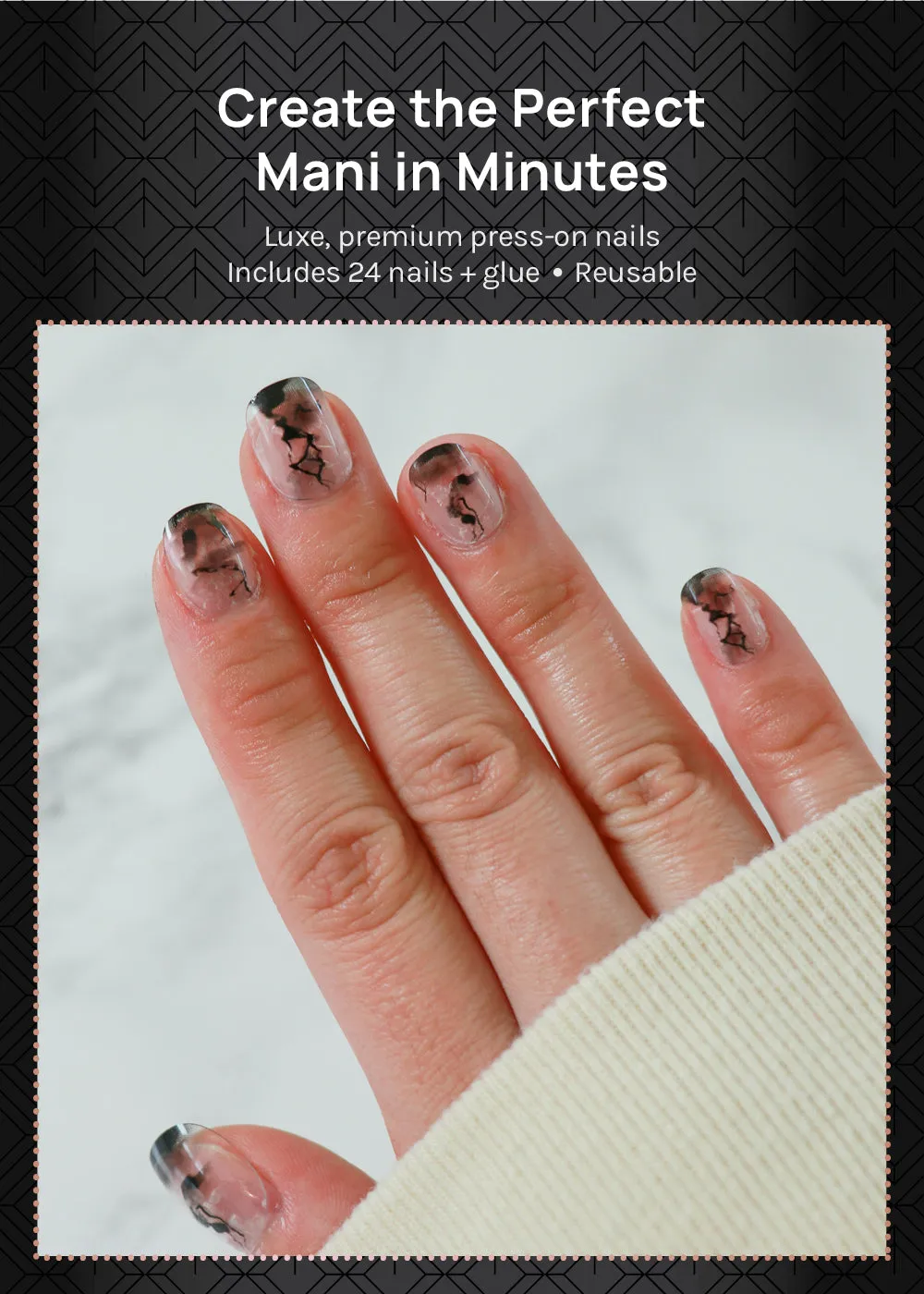 AOA Pro Press-On Nails: Dark Cloud