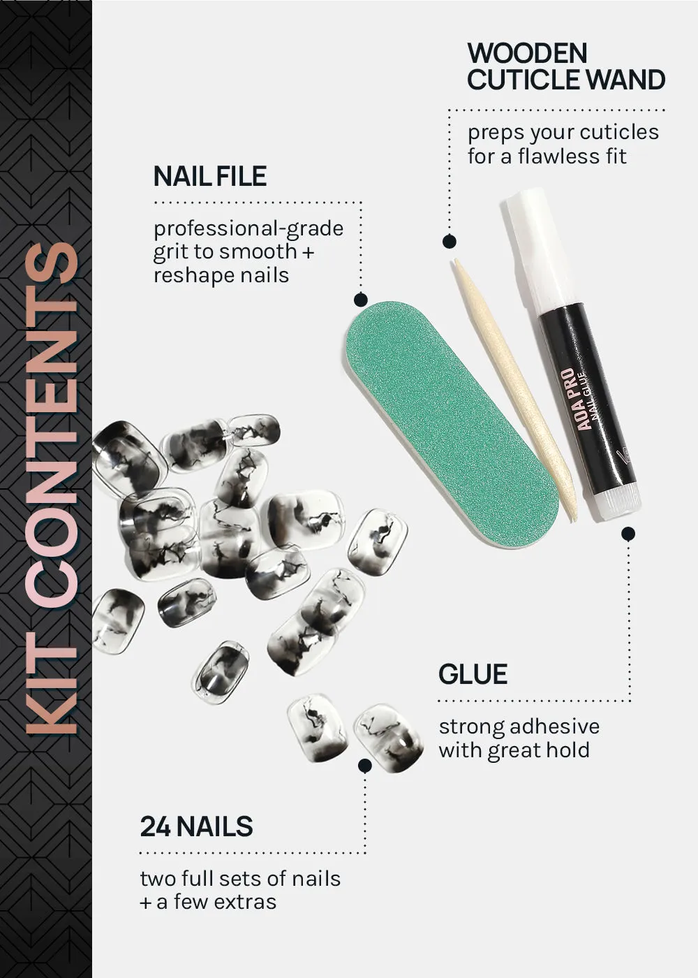 AOA Pro Press-On Nails: Dark Cloud