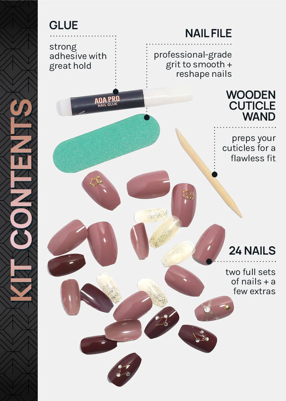 AOA Pro Press-On Nails: Love Potion