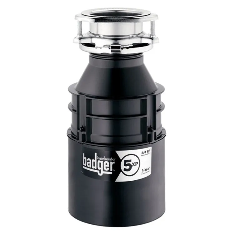 Badger 5XP Compact 3/4 HP Continuous Feed Garbage Disposal