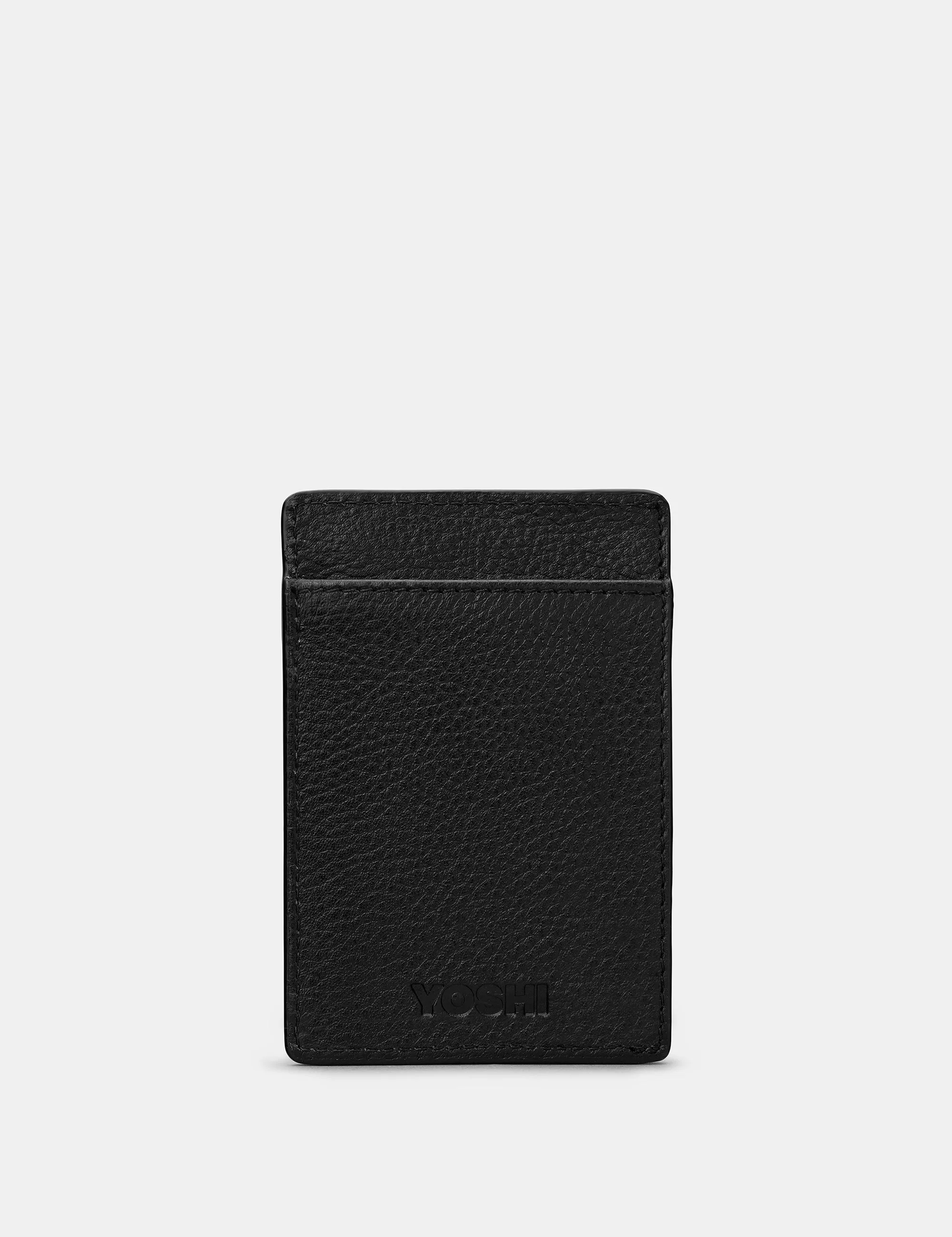 Black Leather Compact Card Holder
