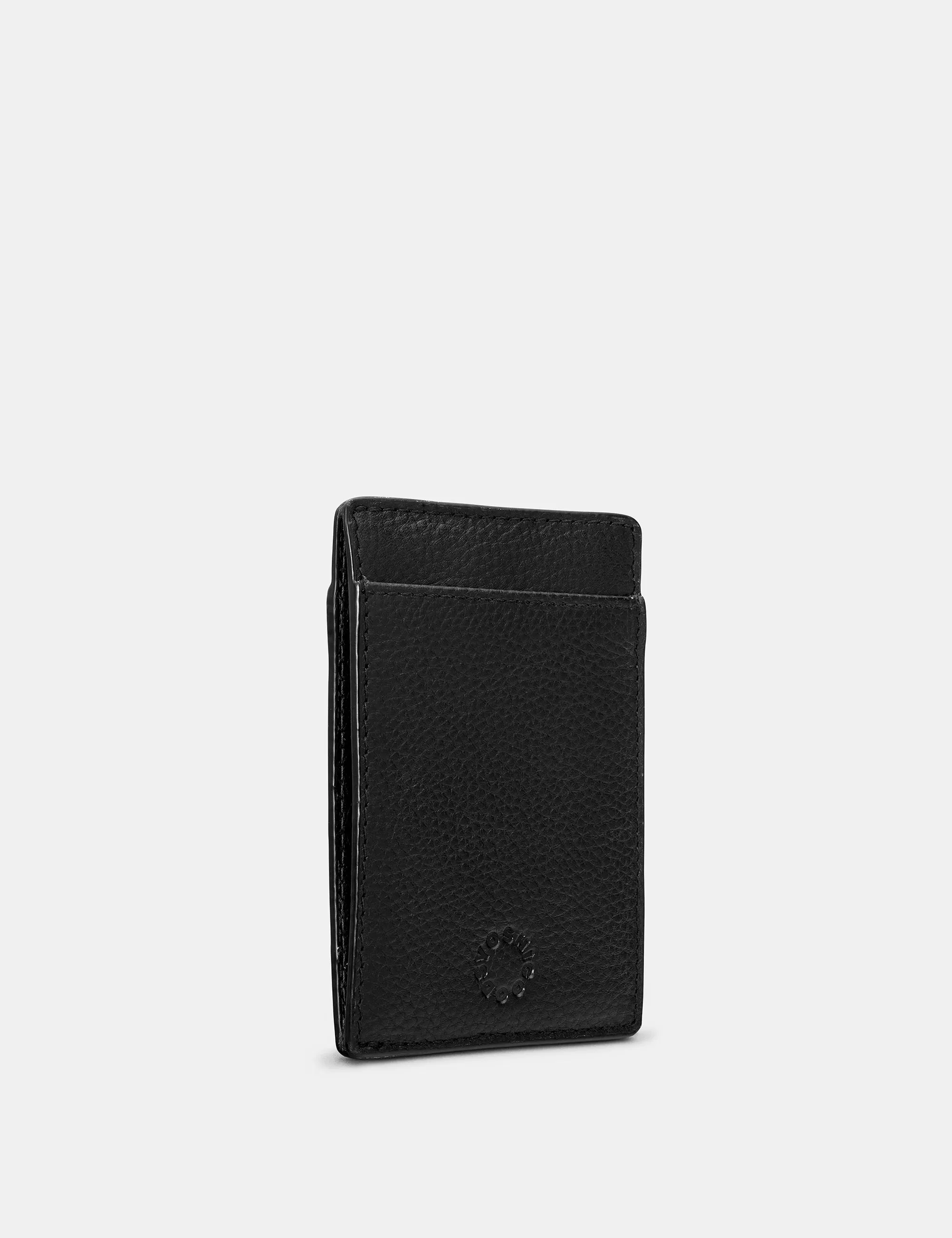 Black Leather Compact Card Holder