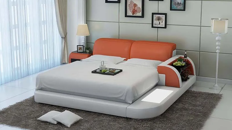 Braided Platform Bed with Storage