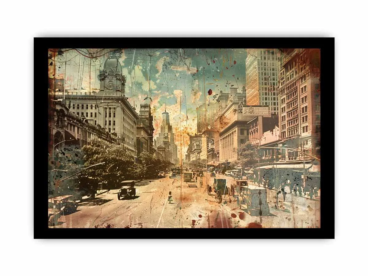 Brisbane City Vintage Print - Premium Quality Wall Art