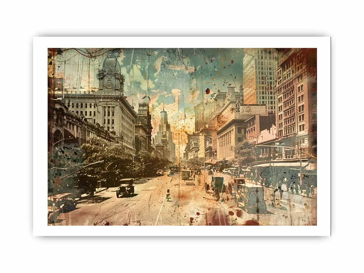 Brisbane City Vintage Print - Premium Quality Wall Art