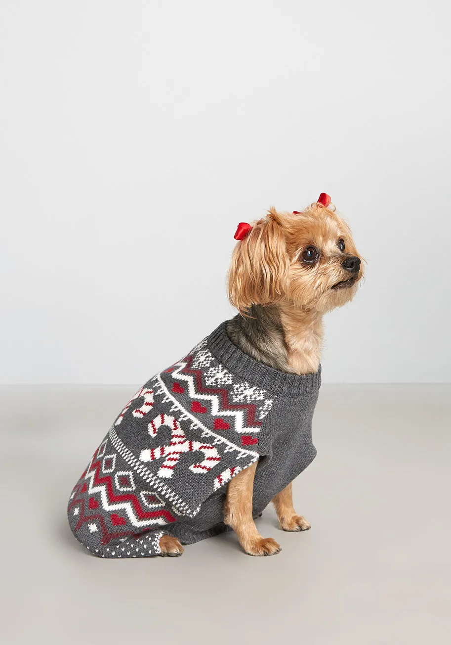 Candy Cane Crossroads Fair Isle Pet Sweater