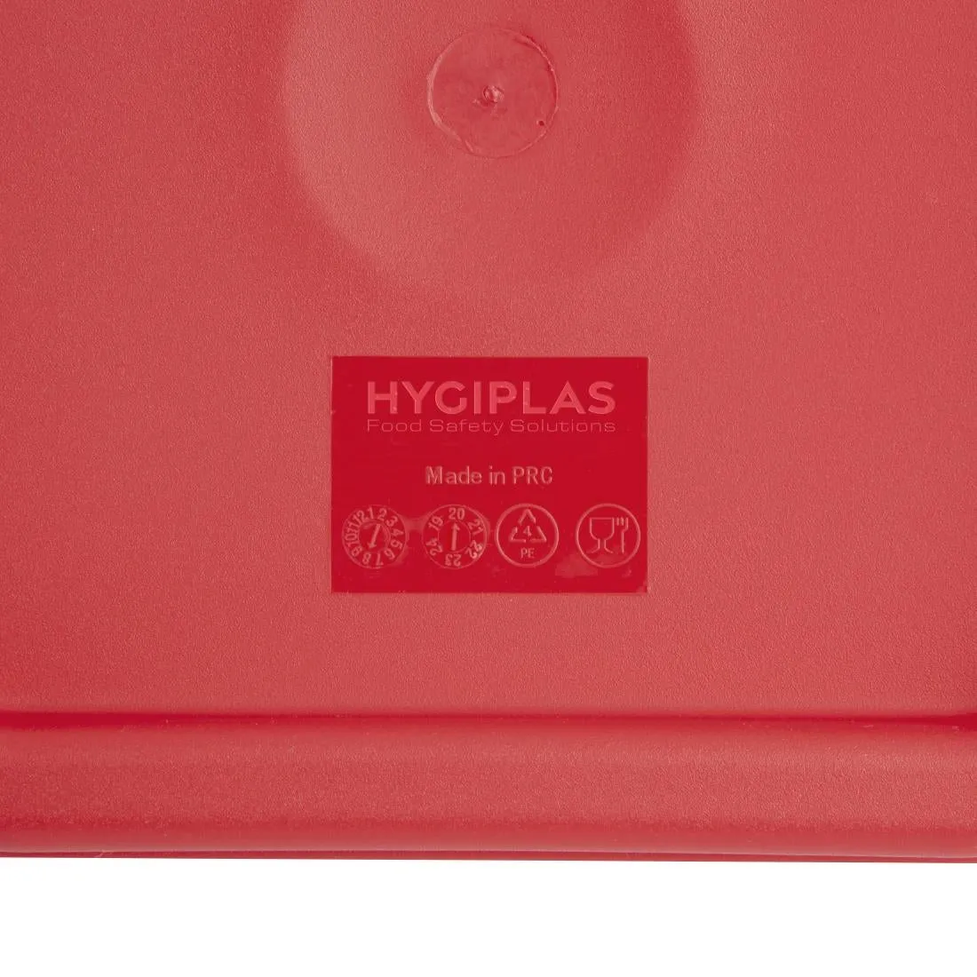 CF040 Vogue Square Food Storage Container Lid Red Small