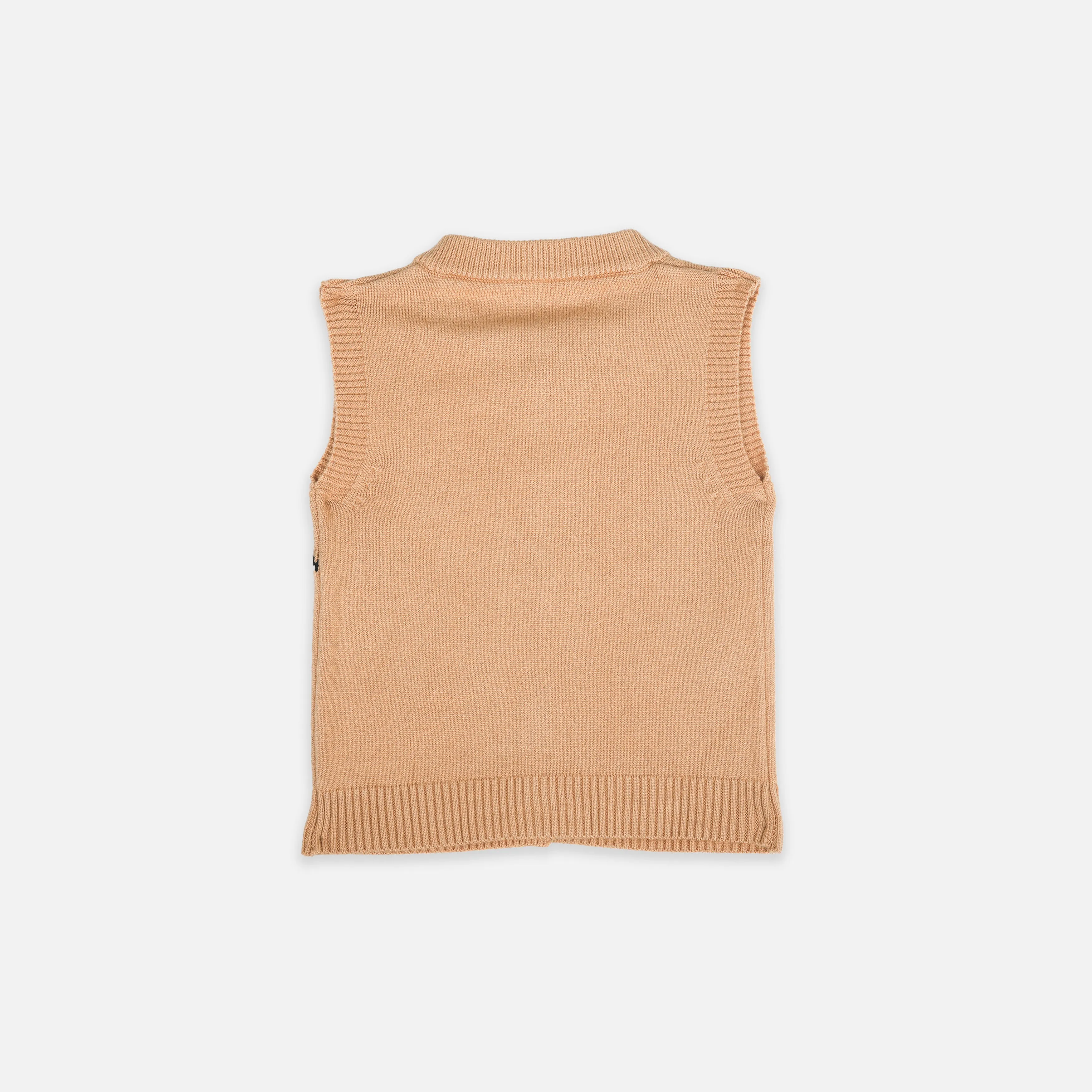 Cozy Bunny Knitted Sweater for Kids - Beige Delight