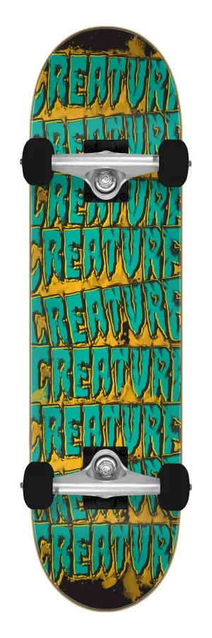 Creature Logo Spill Mini 7.75" Street Complete Skateboard