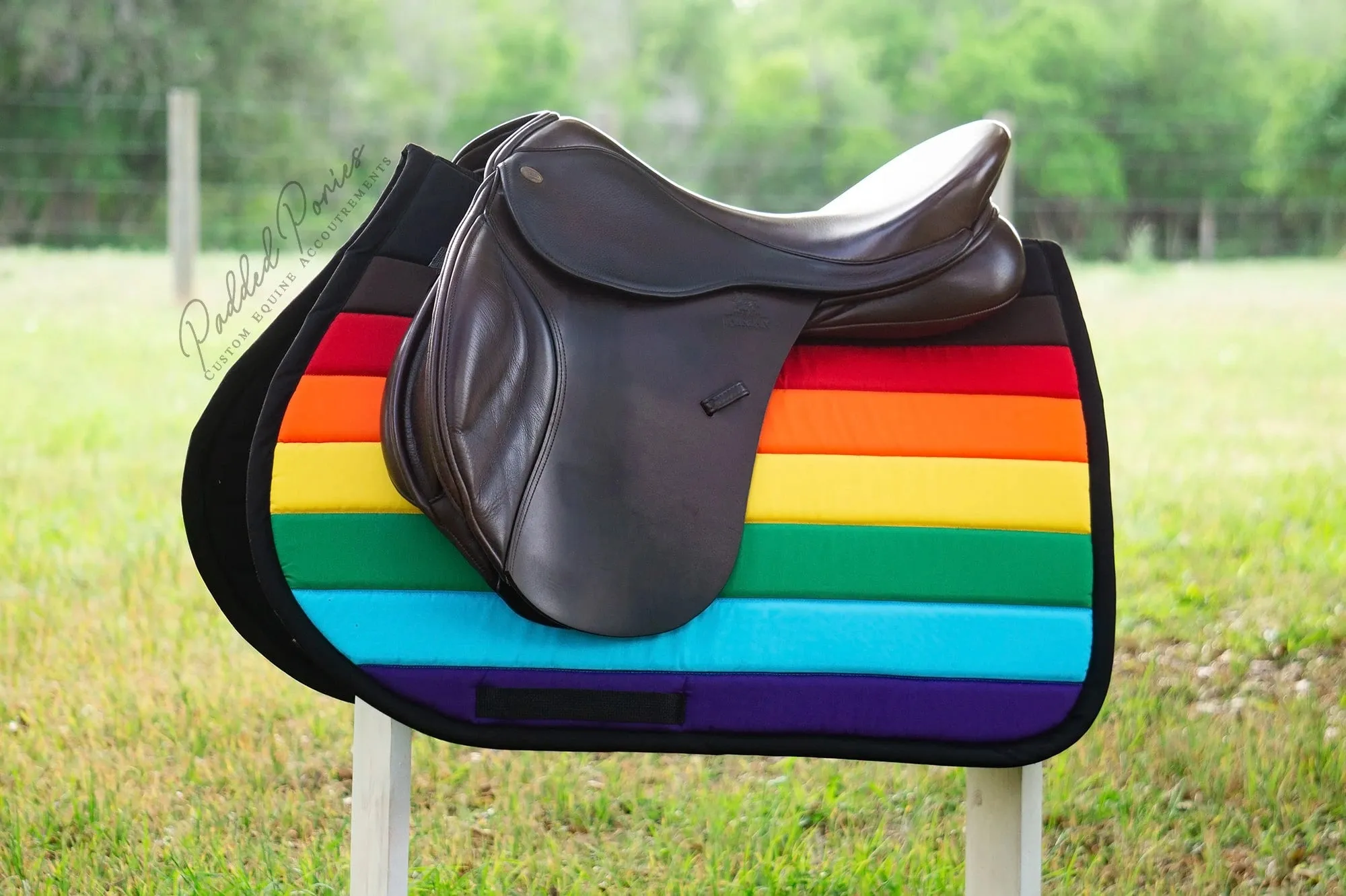 Custom LGBTQ  Pride Flag Saddle Pad