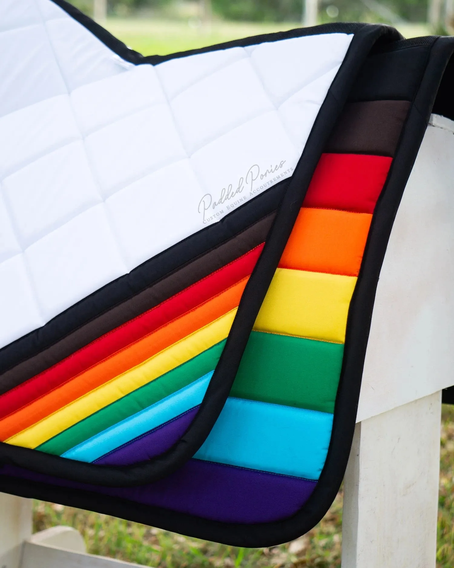 Custom LGBTQ  Pride Flag Saddle Pad