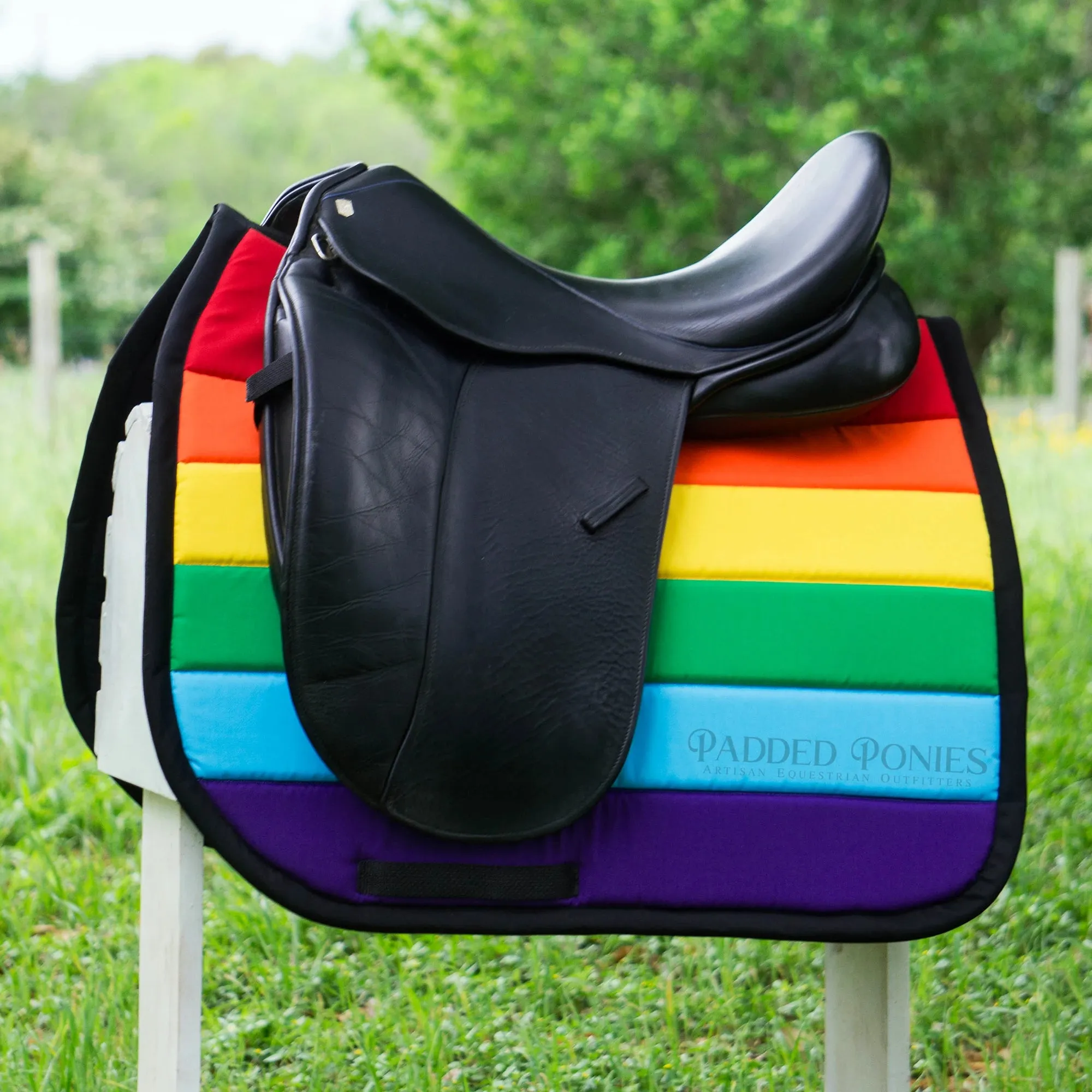 Custom LGBTQ  Pride Flag Saddle Pad