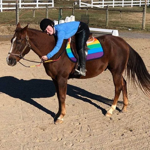 Custom LGBTQ  Pride Flag Saddle Pad