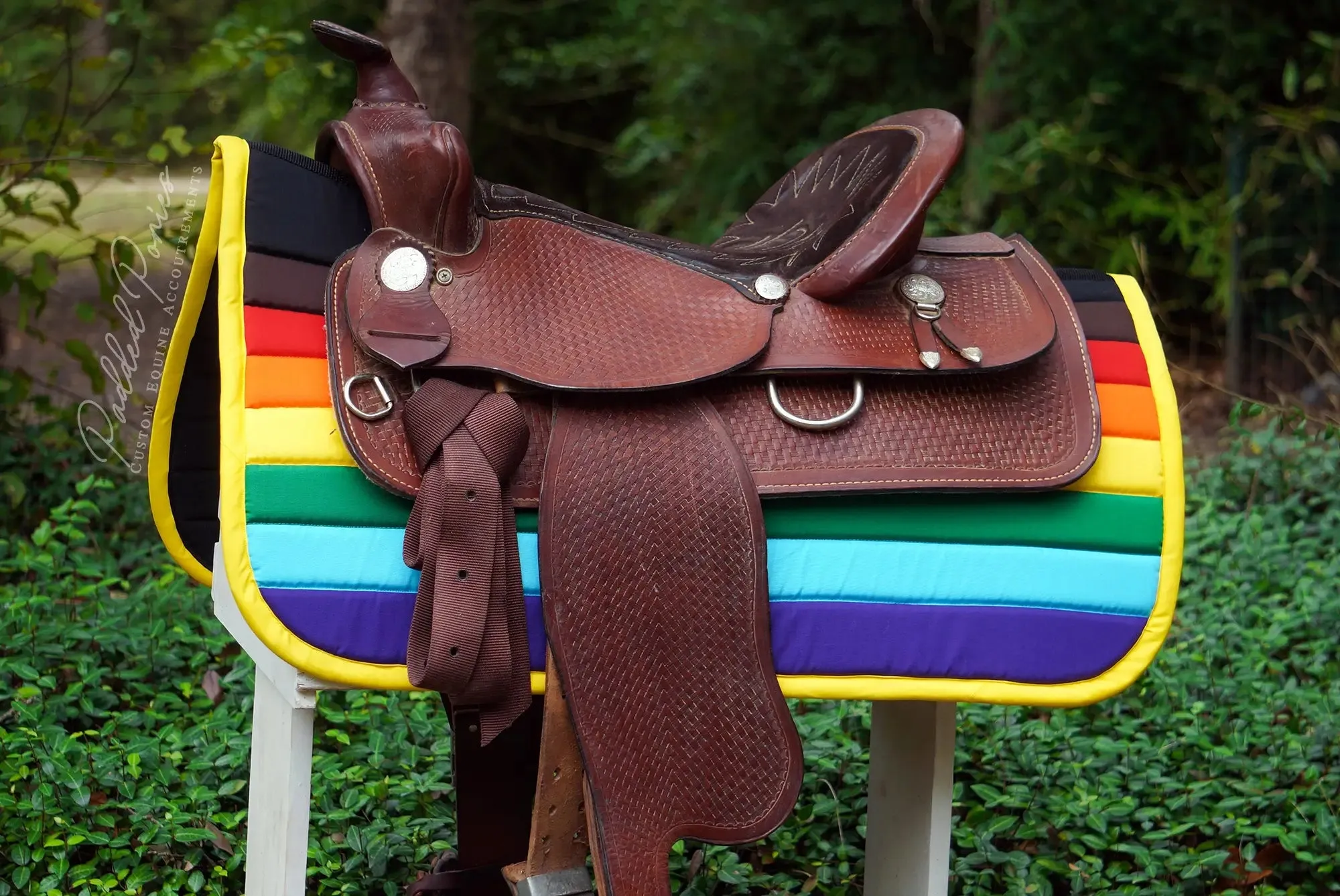 Custom LGBTQ  Pride Flag Saddle Pad