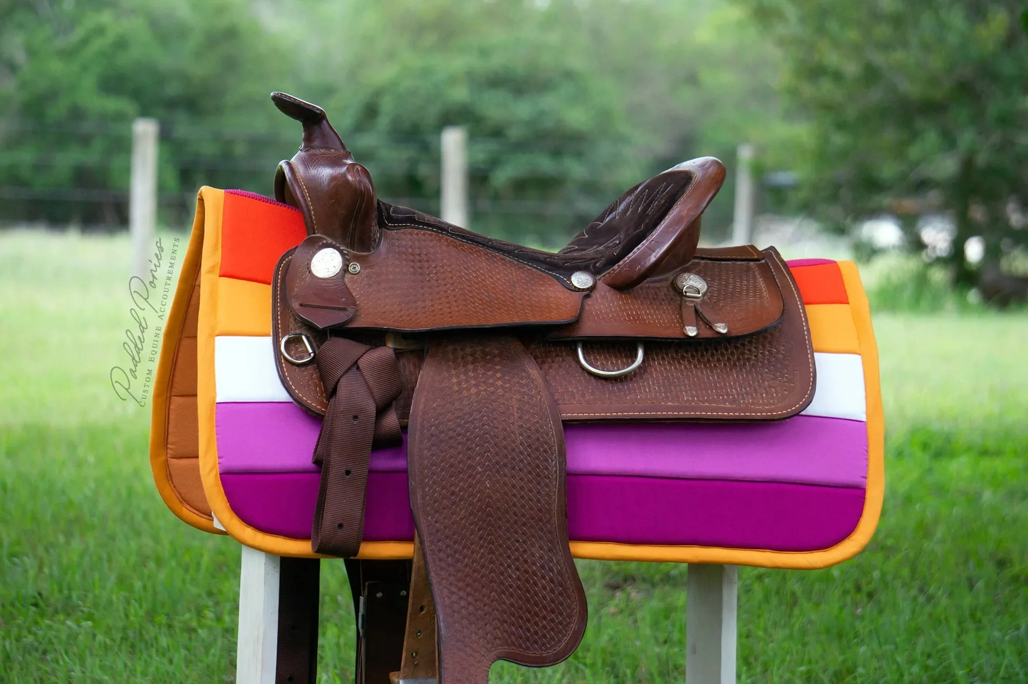 Custom LGBTQ  Pride Flag Saddle Pad