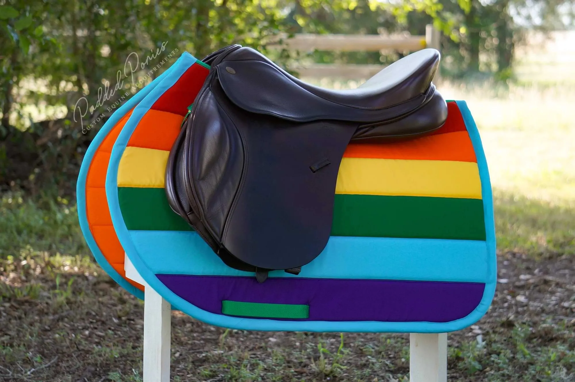 Custom LGBTQ  Pride Flag Saddle Pad