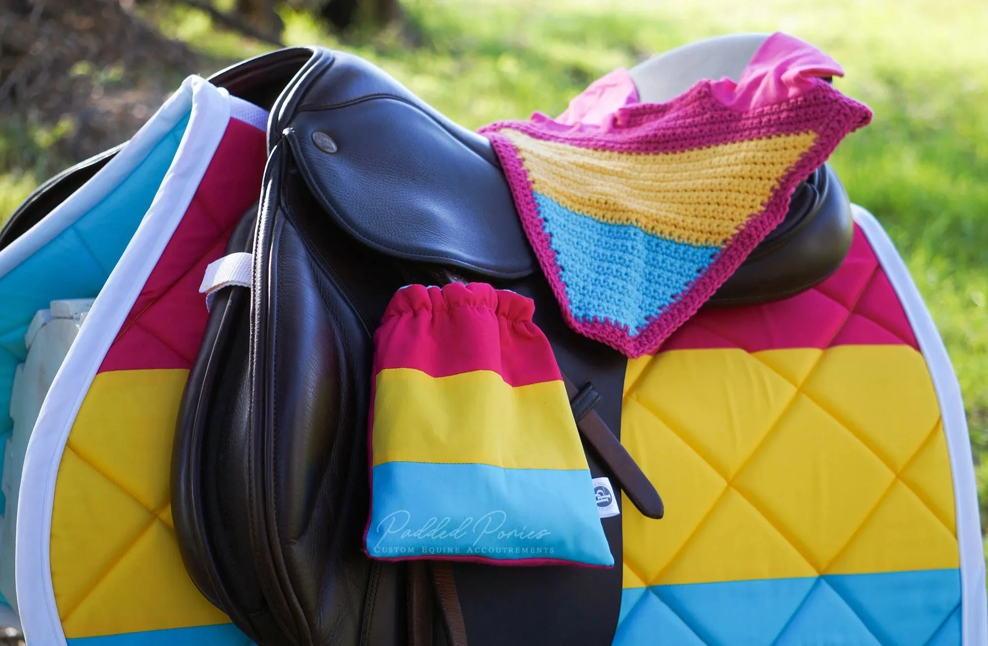 Custom LGBTQ  Pride Flag Saddle Pad