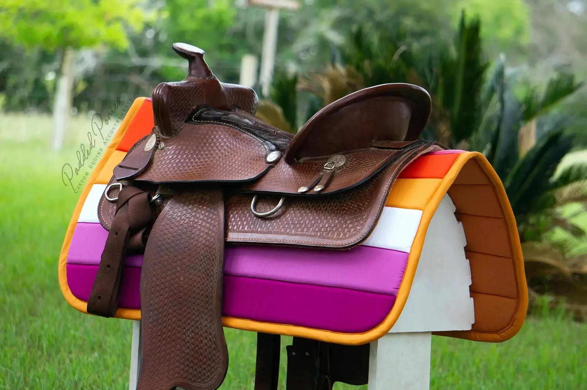 Custom LGBTQ  Pride Flag Saddle Pad