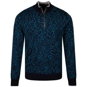 Den Of Thieves Sebonack Quarter Zip Merino Maltese Blue - SS24