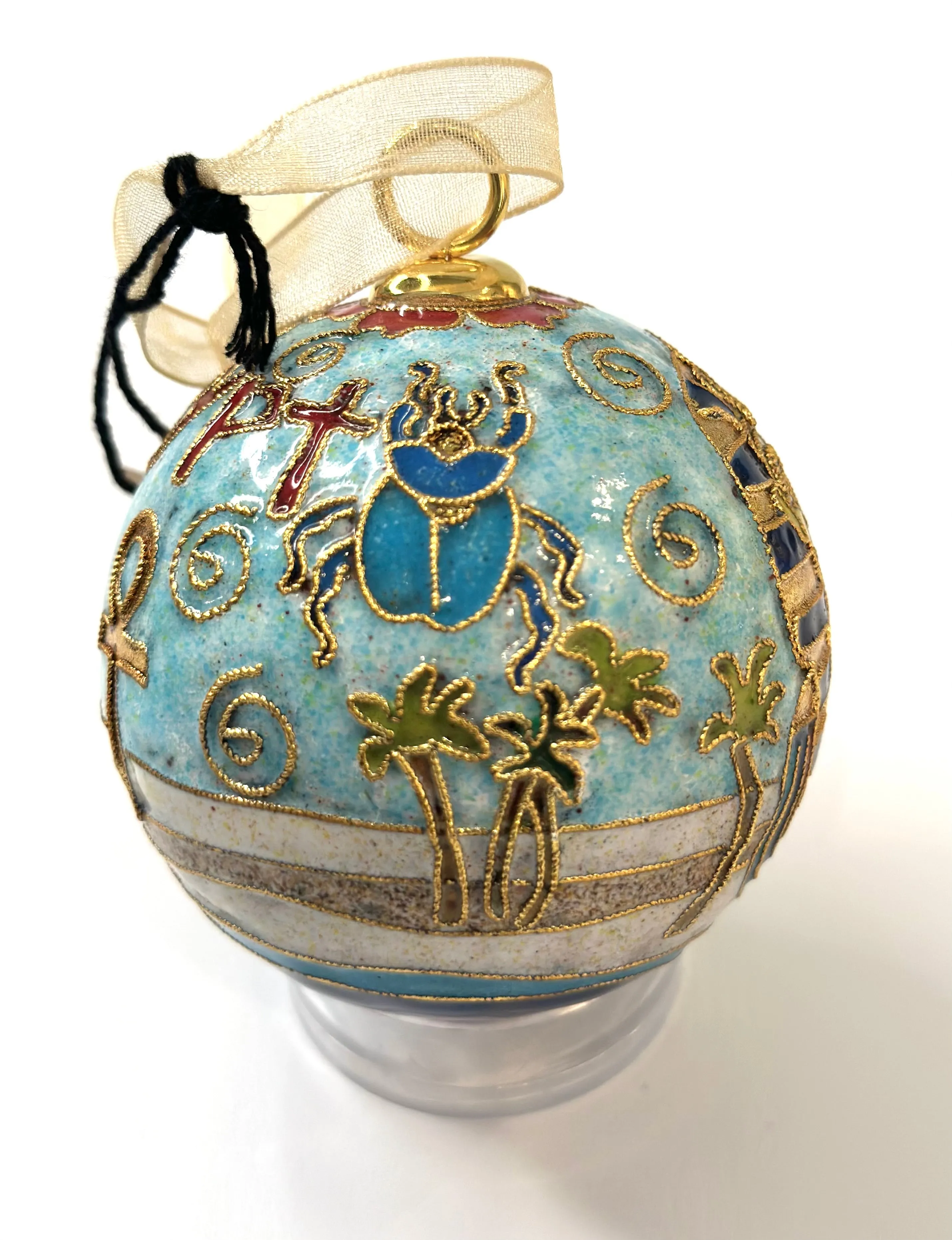 Egypt Round Cloisonné Christmas Ornament