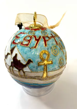 Egypt Round Cloisonné Christmas Ornament