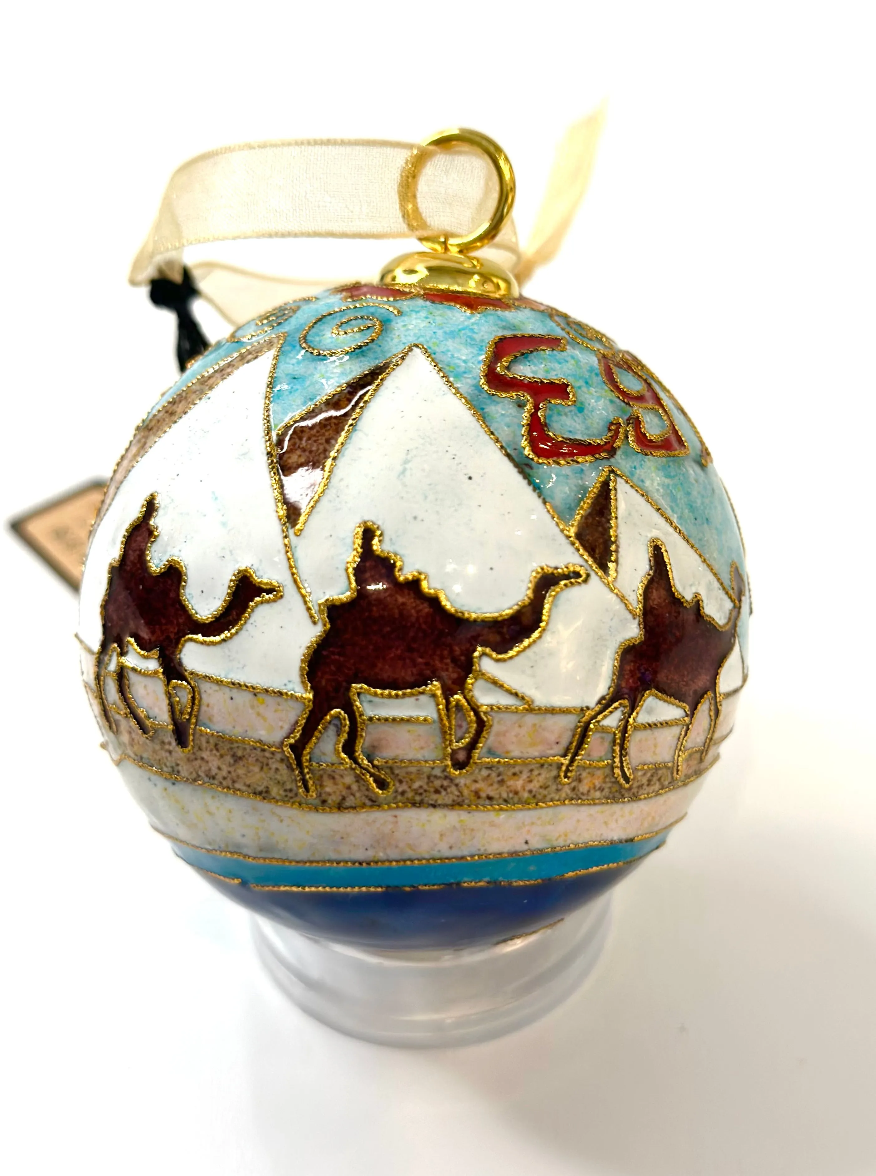 Egypt Round Cloisonné Christmas Ornament