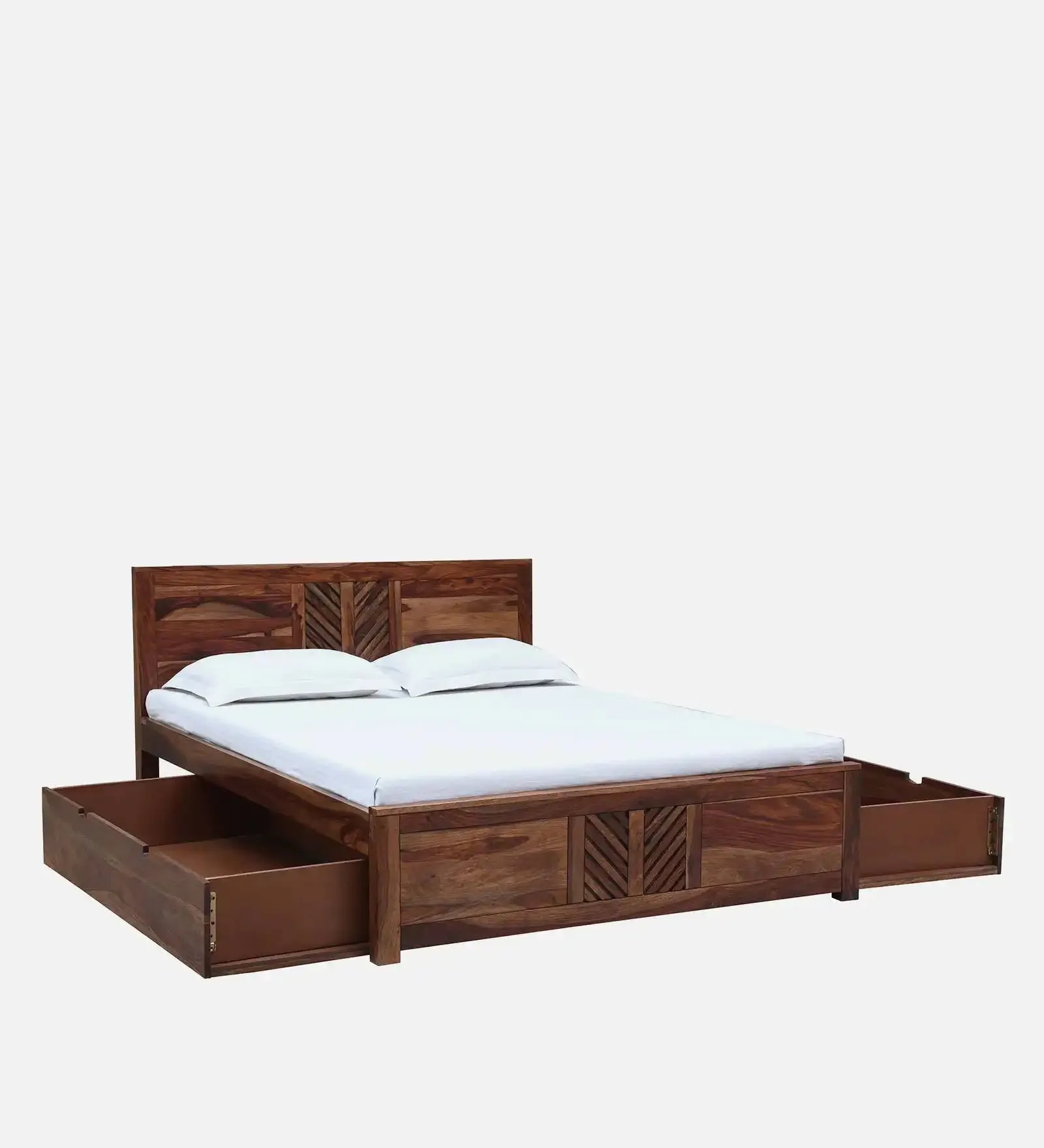Elista Sheesham Wood Storage Beds With Drawer