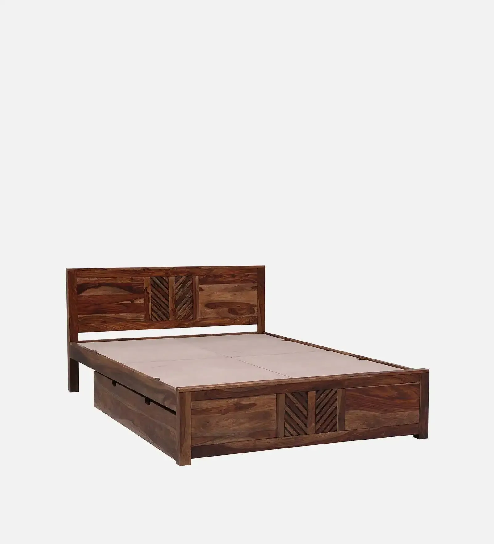 Elista Sheesham Wood Storage Beds With Drawer