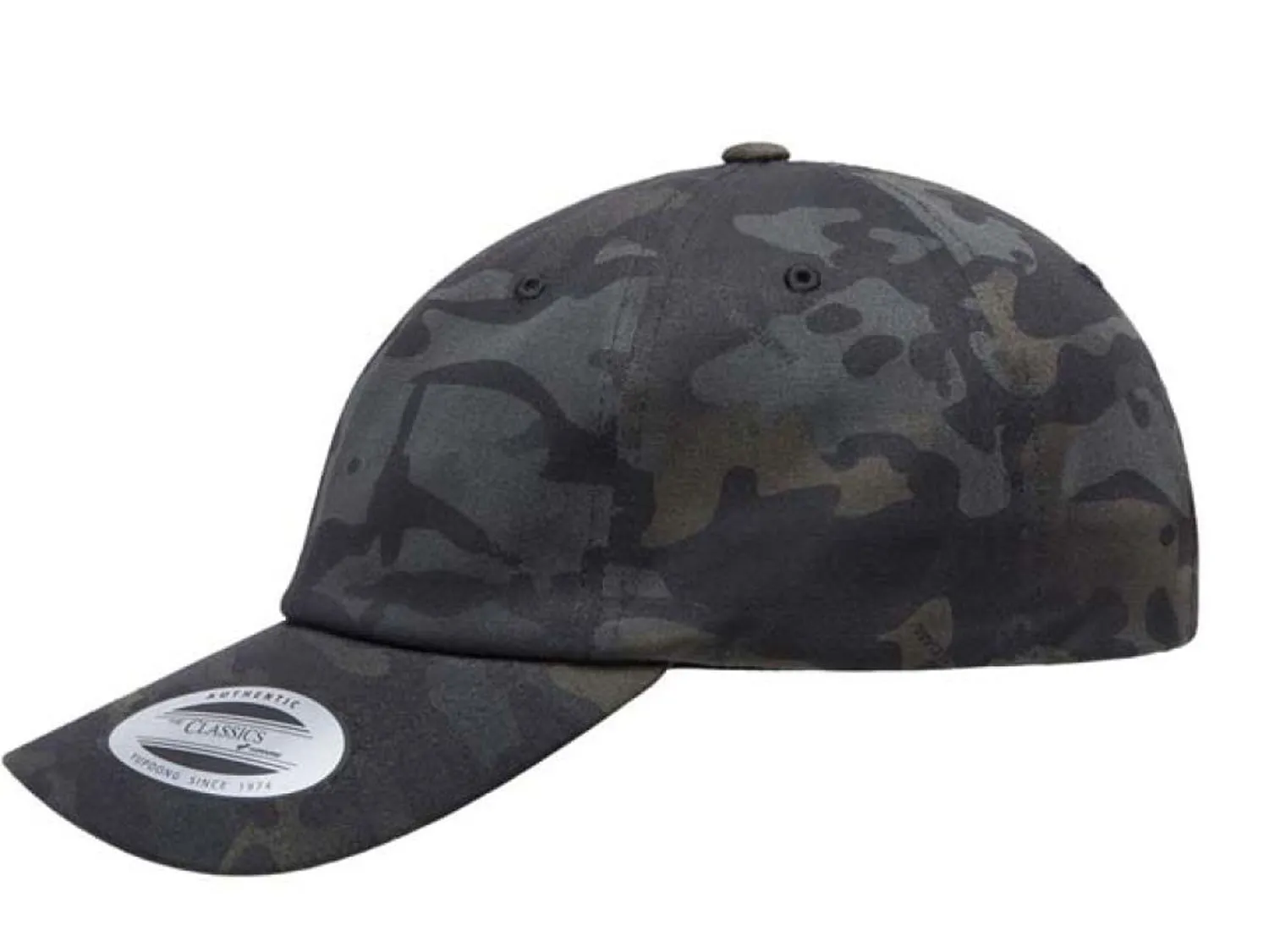 Flexfit Blank Dad Hat - Black/Multicam