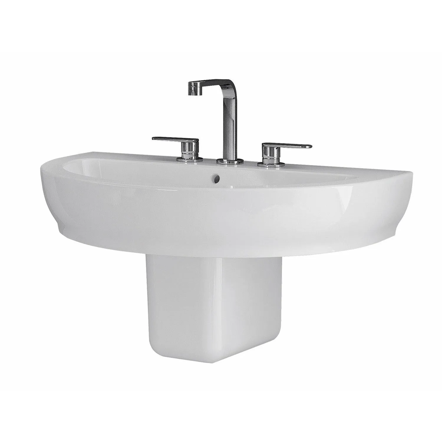 Frontline White Harmony Semi-Pedestal Basin