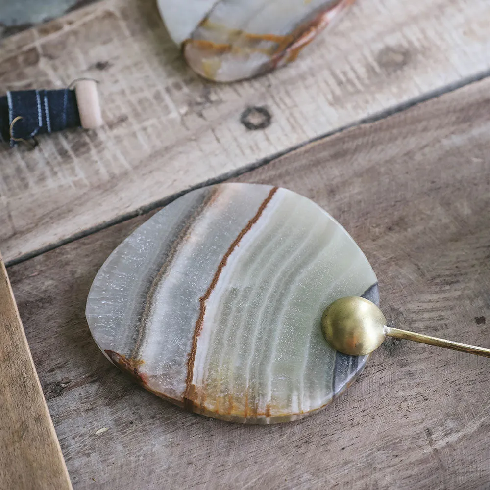Green Onyx Coaster Set