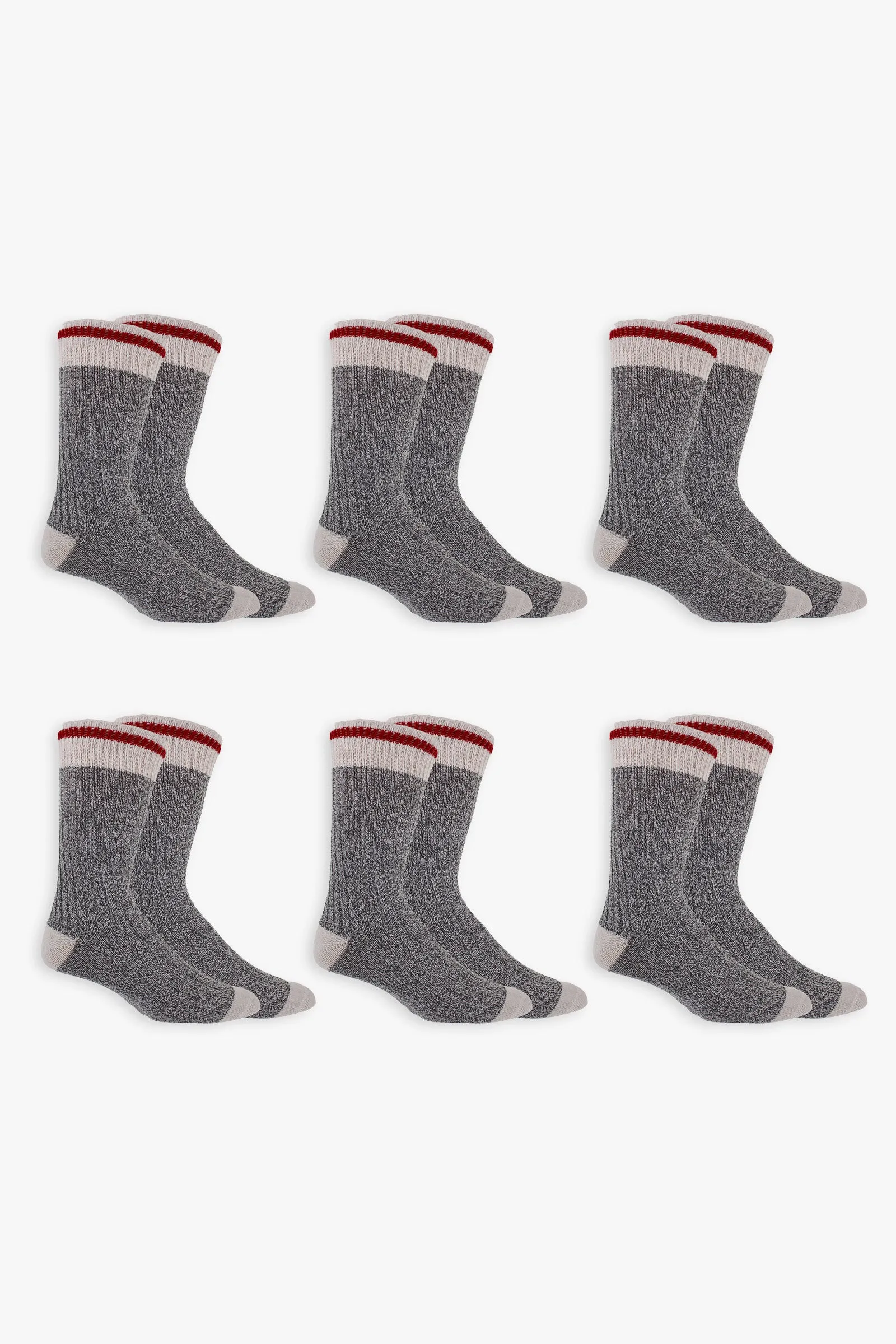 Grey Men's Winter Boot Socks