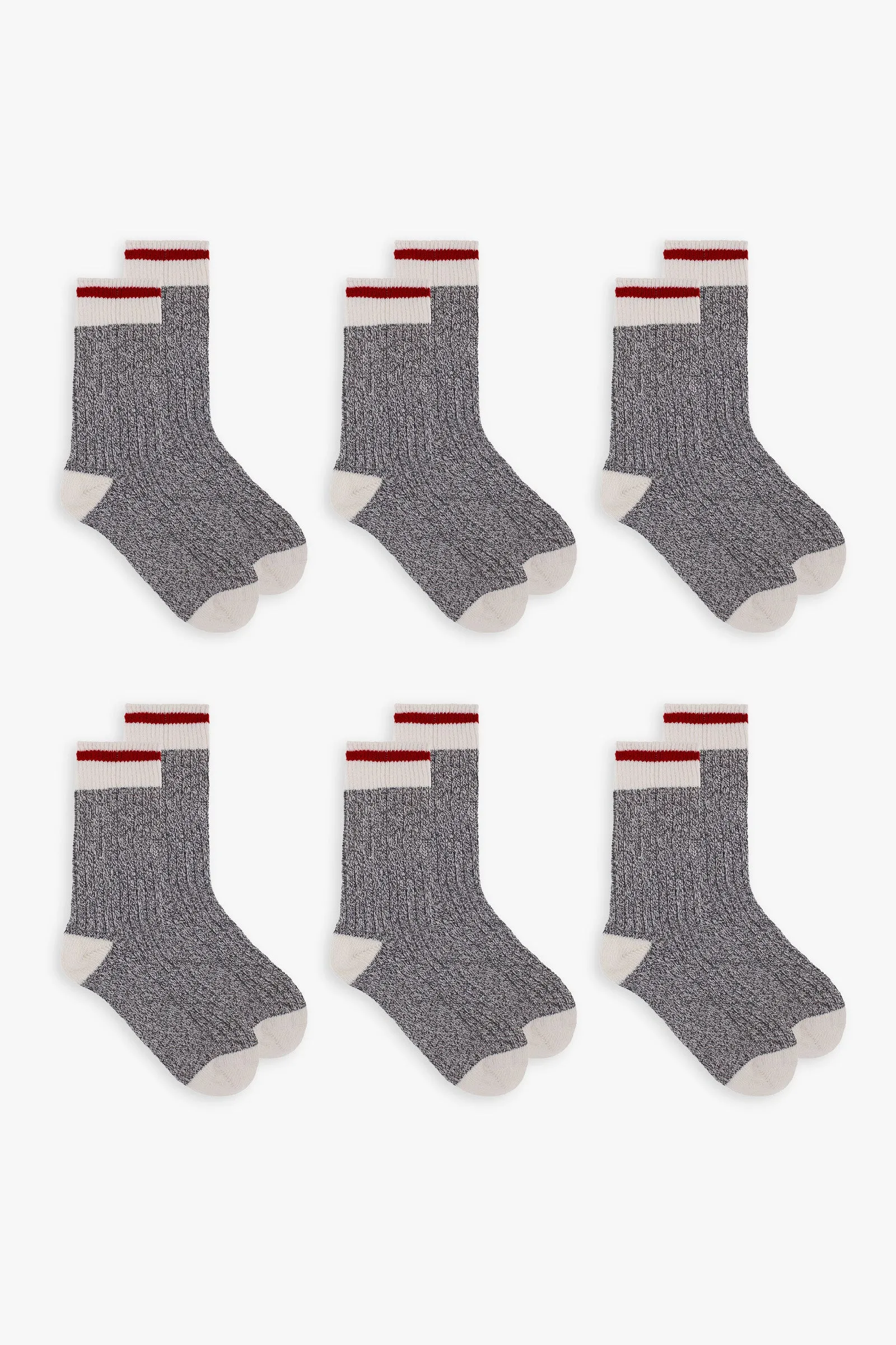Grey Men's Winter Boot Socks