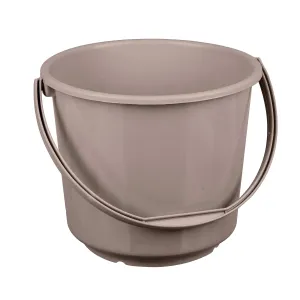 Heart Home Bucket | Plastic Bucket for Mopping | Bucket for Cleaning | Storage Container Bucket | Water Storage Bucket | Bathroom Bucket | Plain Bucket | 5 LTR | Brown