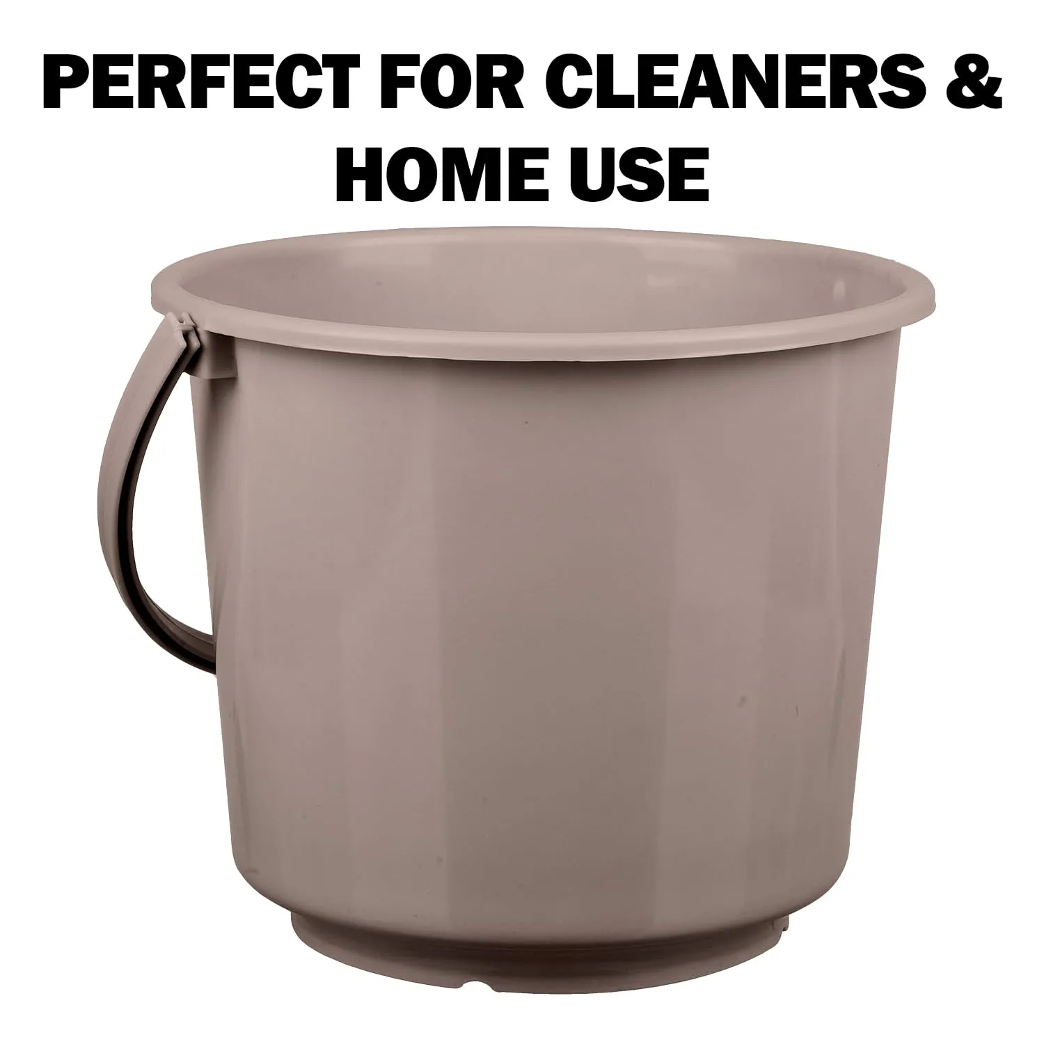 Heart Home Bucket | Plastic Bucket for Mopping | Bucket for Cleaning | Storage Container Bucket | Water Storage Bucket | Bathroom Bucket | Plain Bucket | 5 LTR | Brown