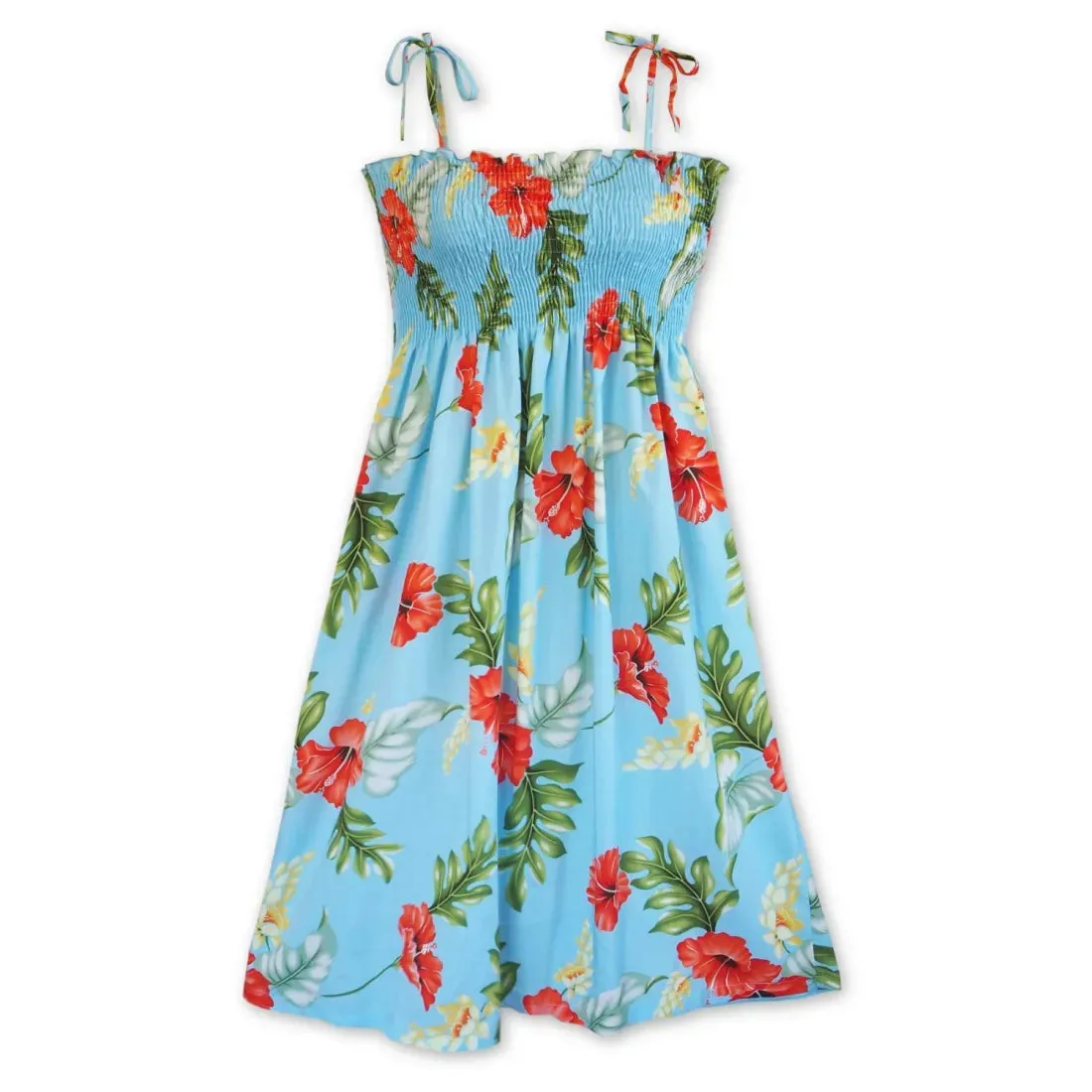 Honeymoon Blue Moonkiss Hawaiian Dress