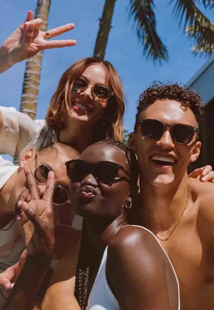 Le Specs Bandwagon Sunglasses - Crystal Clear