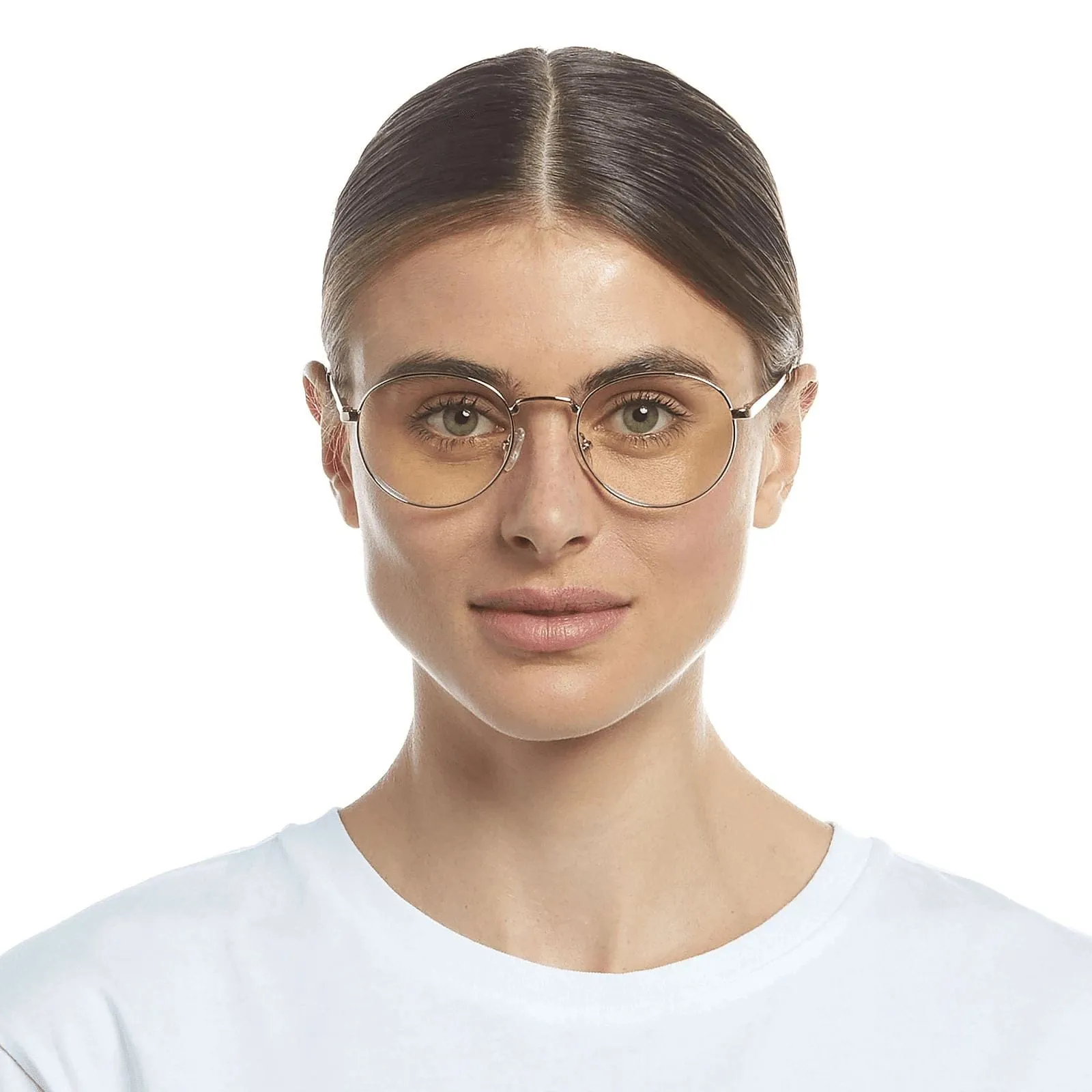 Le Specs Lost Legacy Blue Light Unisex Glasses - Bright Gold
