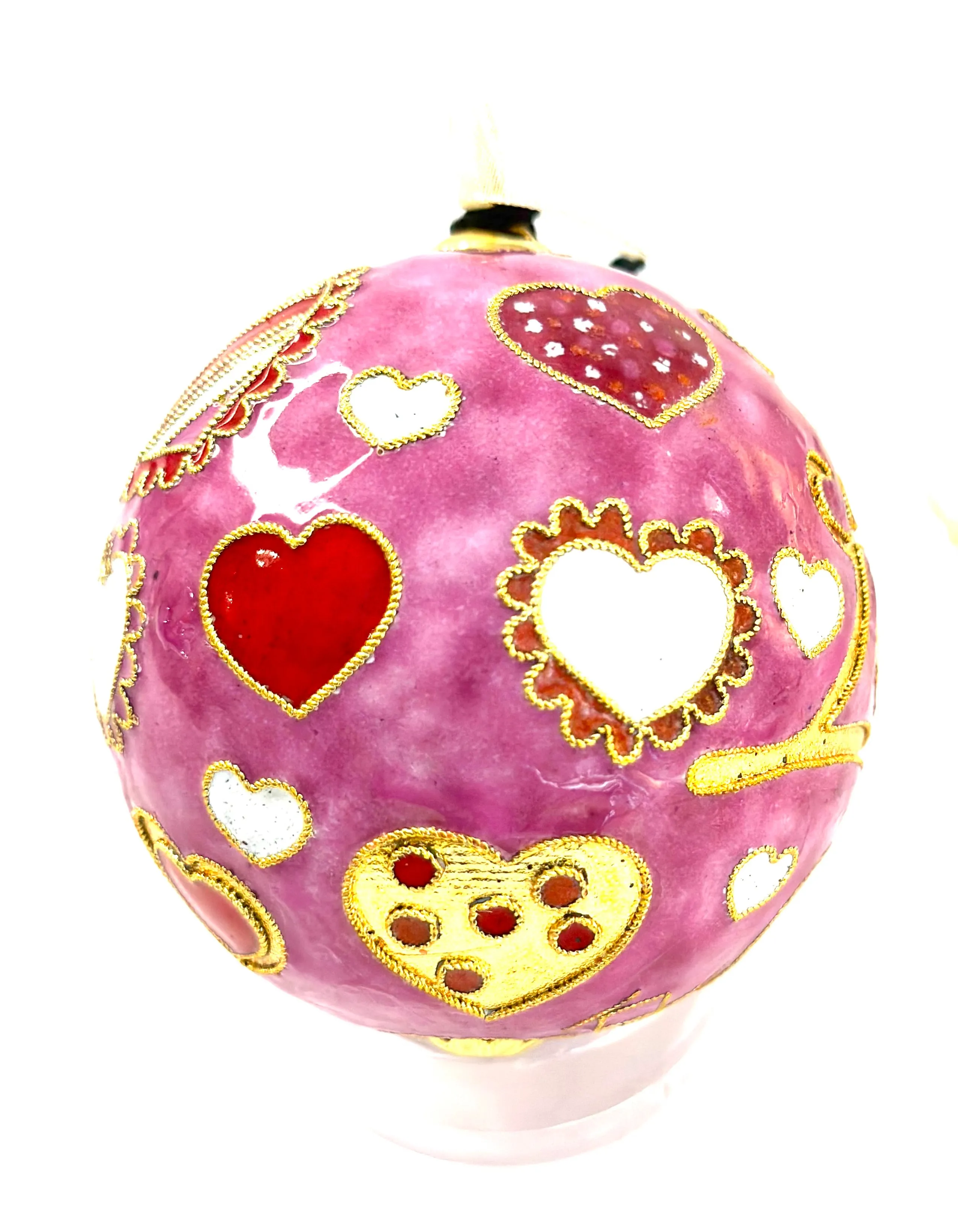Love Round Cloisonné Christmas Ornament