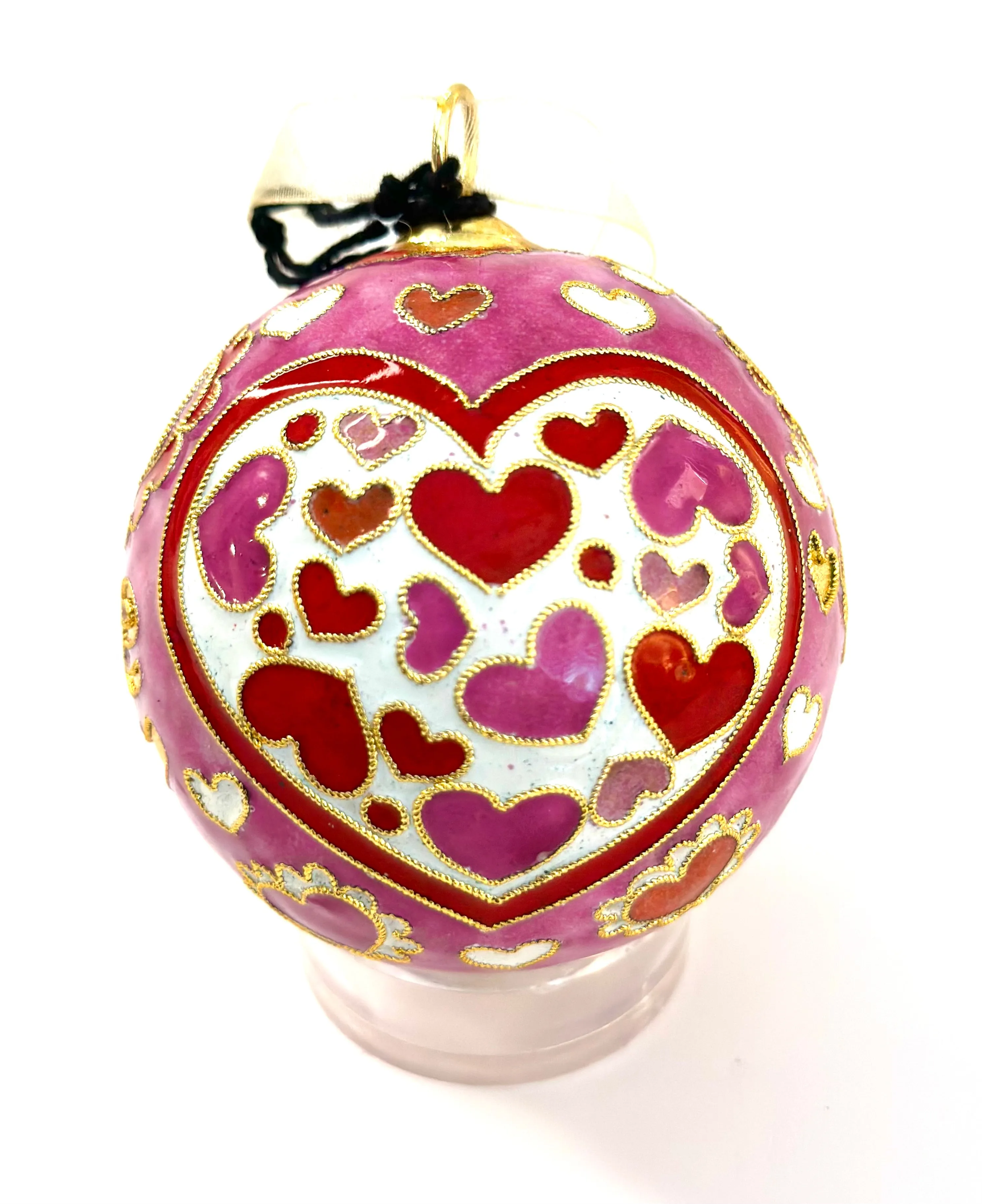 Love Round Cloisonné Christmas Ornament