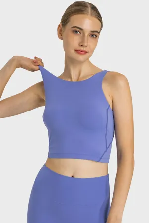 Millennia Feel Like Skin Highly Stretchy Cropped Sports Tank