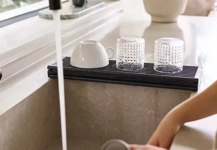 Platform Folding Grey Sink Drainer