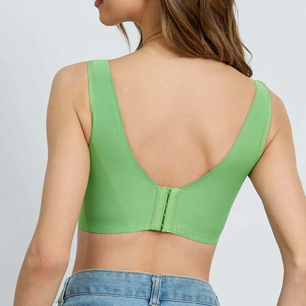"Feel like not wearing one" Wireless Sports Push Up Bra - Purple