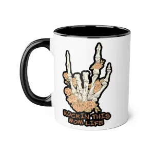 Rockin this Mom Life Accent Mugs, 11oz