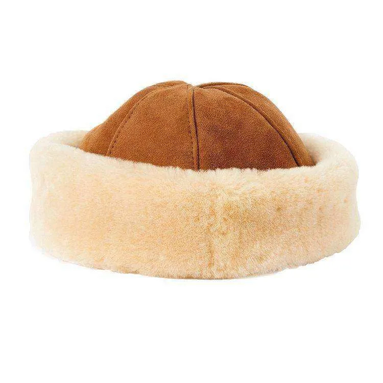 Round Sheepskin Hat