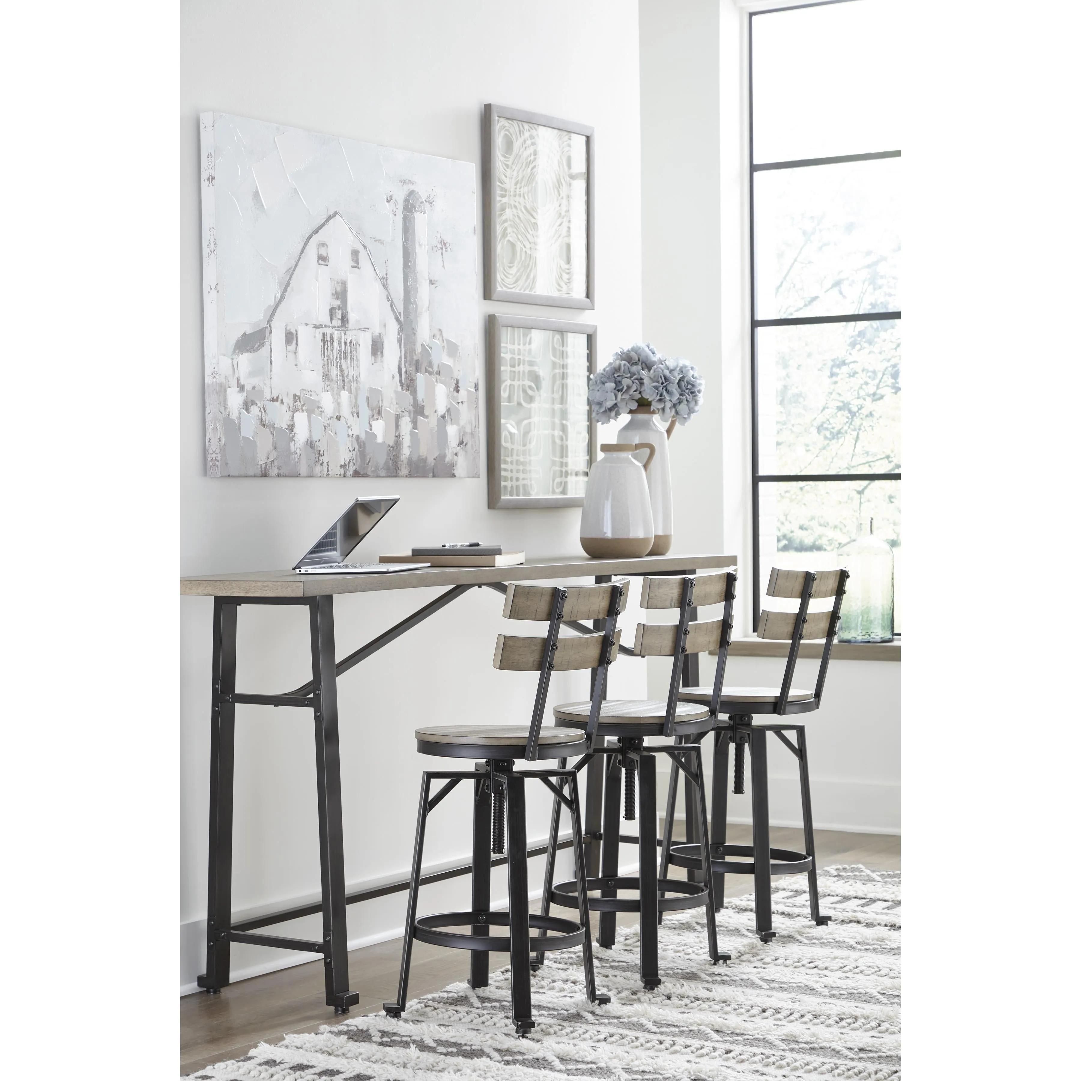 Signature Design by Ashley Lesterton Adjustable Height Stool D334-124