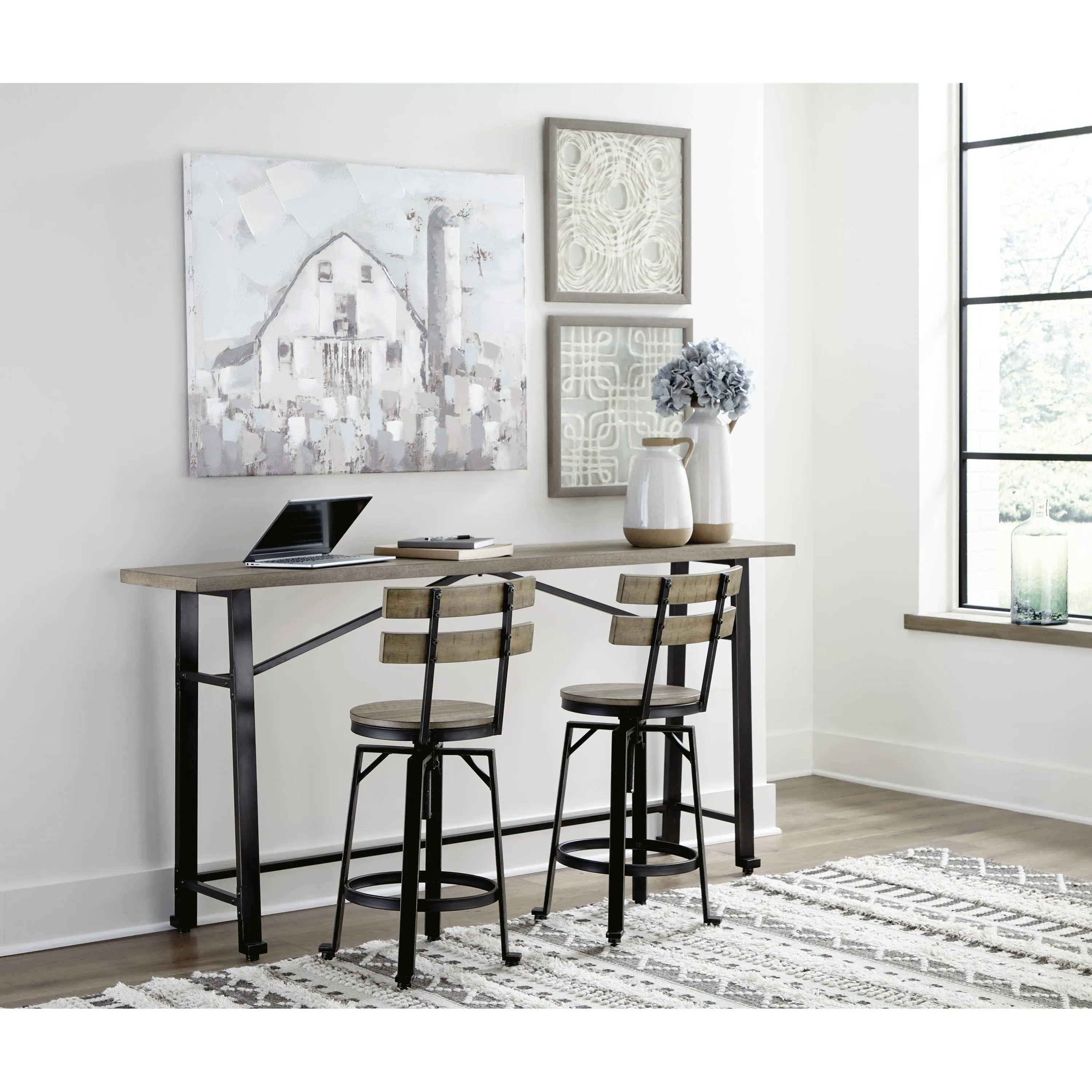 Signature Design by Ashley Lesterton Adjustable Height Stool D334-124