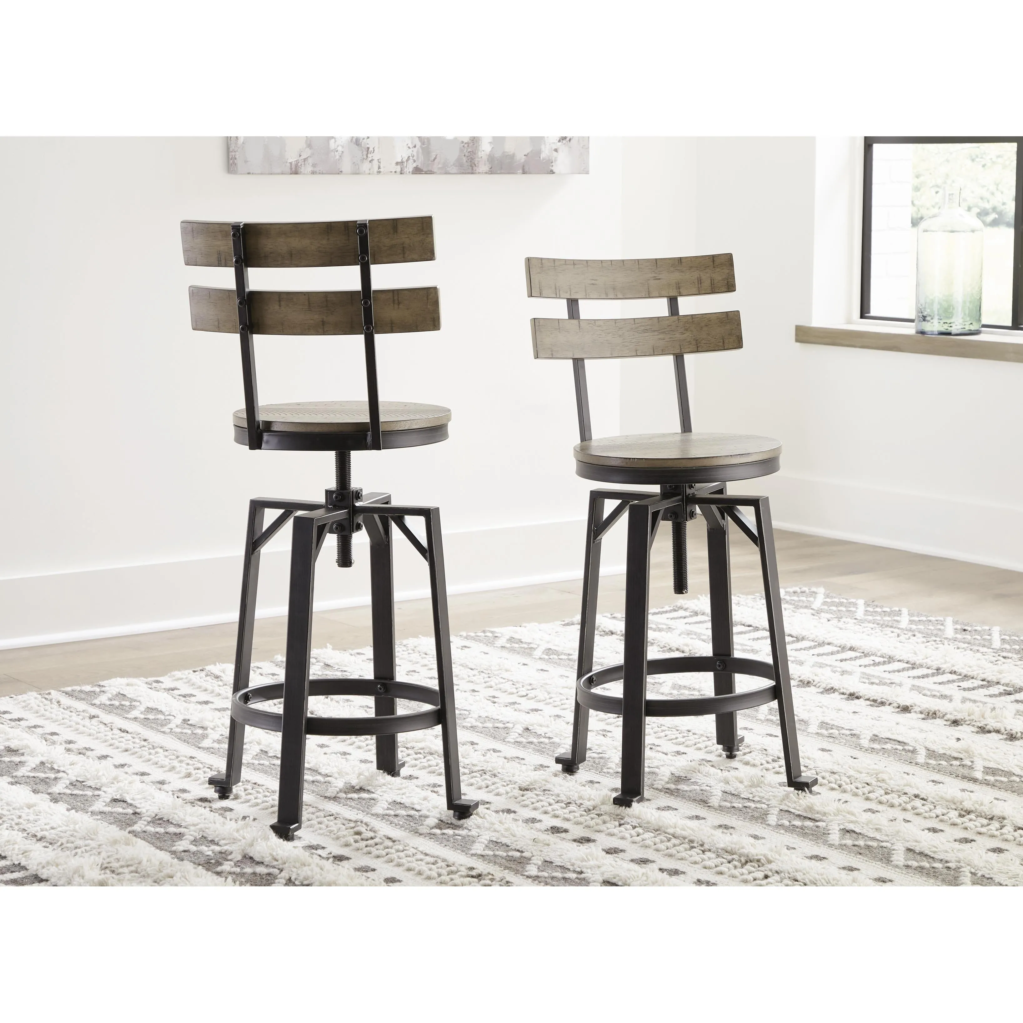 Signature Design by Ashley Lesterton Adjustable Height Stool D334-124